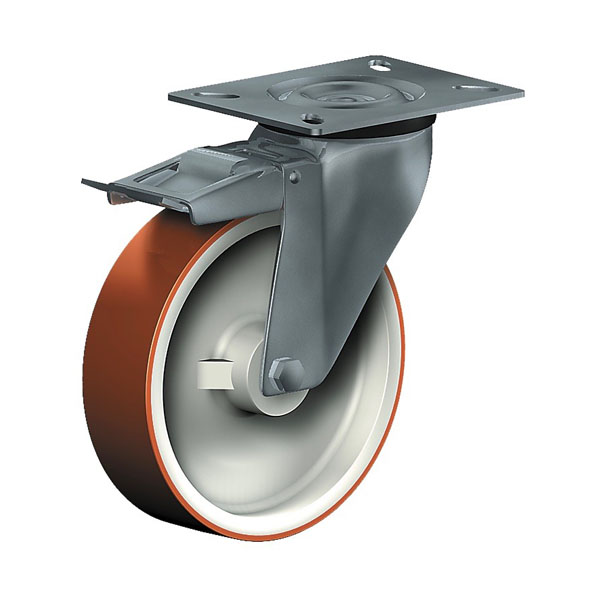 Swivel Castor With Total Lock Stainless Steel Series XD, Wheel AL